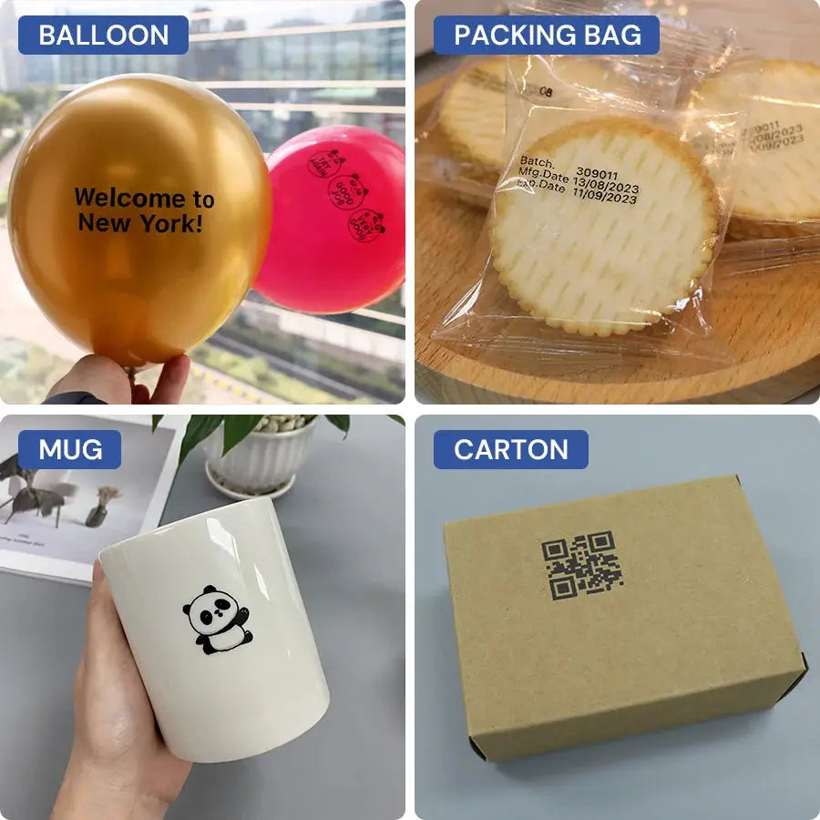 Evebot PrintInd — 可攜式手持式噴墨印表機噴碼機,搭配快乾墨水匣,適用於各種材質表面列印 Evebot