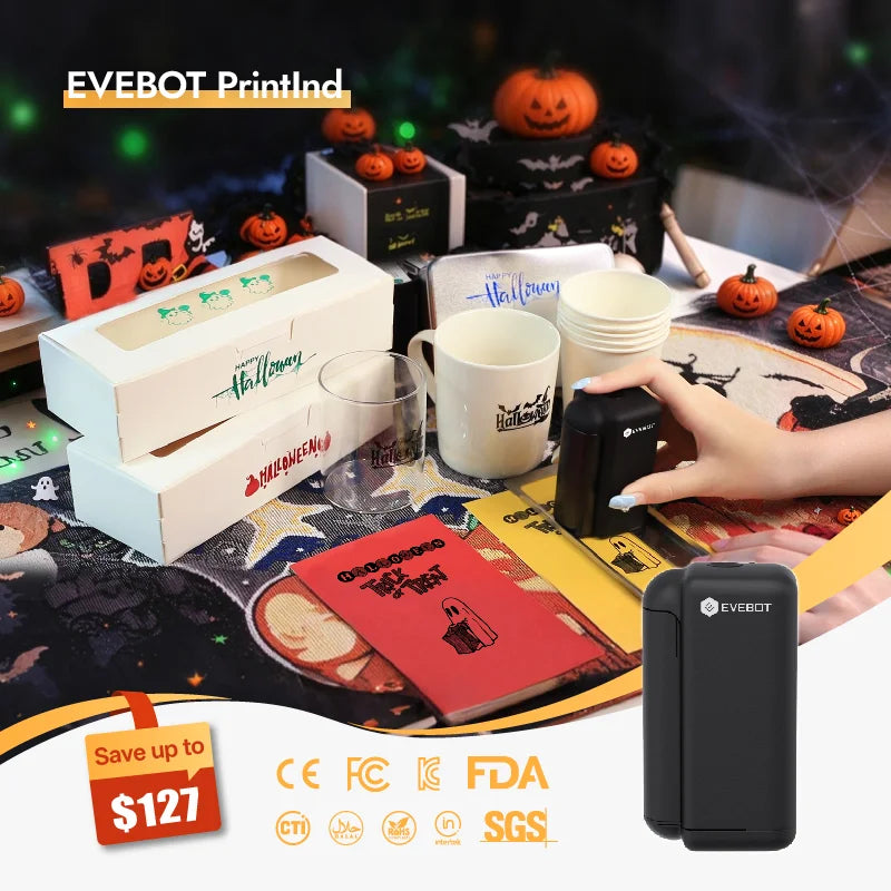 Evebot PrintInd Handheld Inkjet Printer Gun Evebot