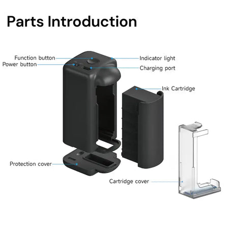 Evebot PrintInd — 可攜式手持式噴墨印表機噴碼機，搭配快乾墨水匣，適用於各種材質表面列印 Evebot
