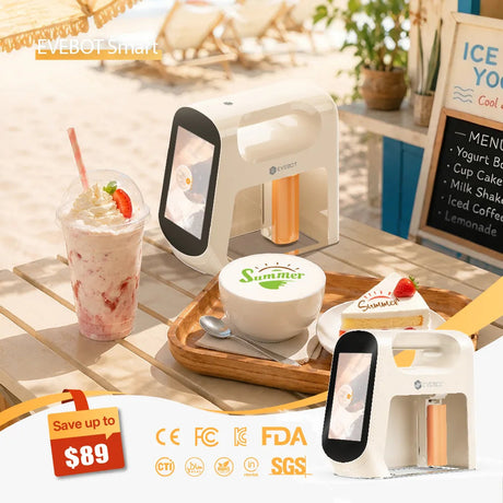 Evebot Smart Handheld Food Printer (Next-Gen with Visual Positioning) Evebot